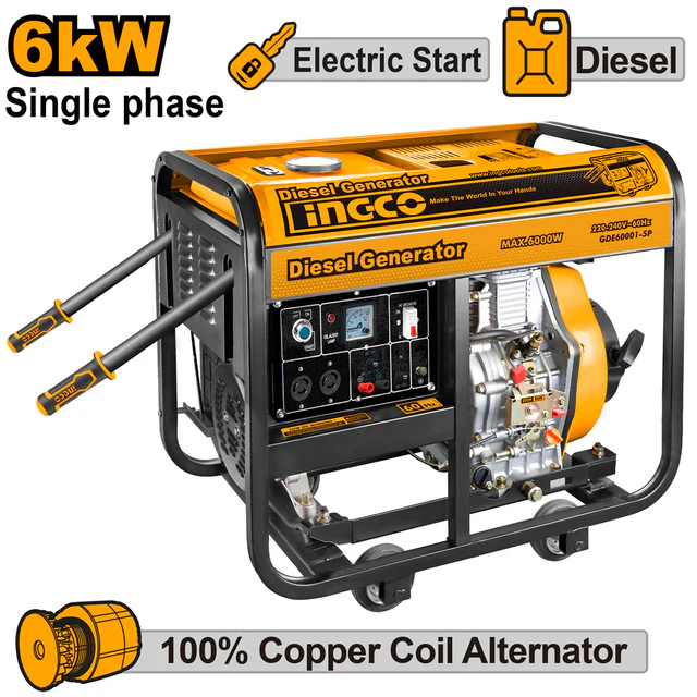 Gerador Diesel 6Kva 15 Litros 6000W GDE60001-5P