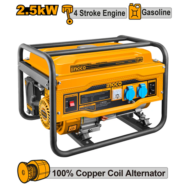 Gerador a gasolina 2500W / 2,5kva GE25005-5P