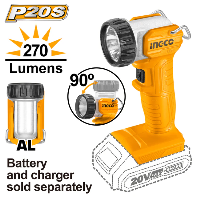 LINTERNA A BATERIA LED 20V