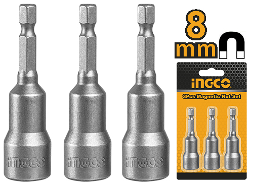 Conjunto de 3 porcas magnéticas de impacto AMN0831