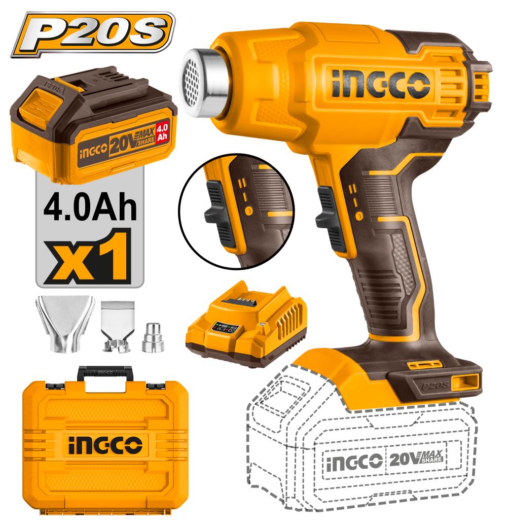 Pistola de ar quente de íons de lítio (20 V)  HGLI20025