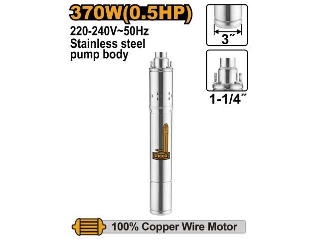 INGCO SWP3701 370W 0,5 HP BOMBA SUBMERSÍVEL TIPO worm SWP3701