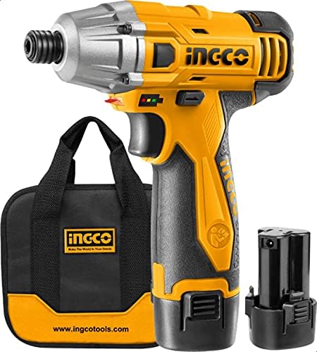 Chave de Impacto de Íons de Lítio inGCO CIDLI228121 com Bateria Intercambiável e Bolsa - 12 Volts