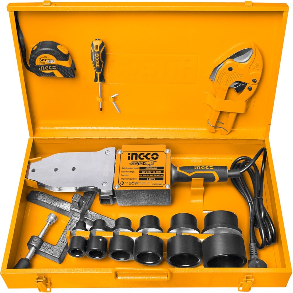 Ferramenta de soldagem de tubo plástico INGCO 1500W - PTWT215002