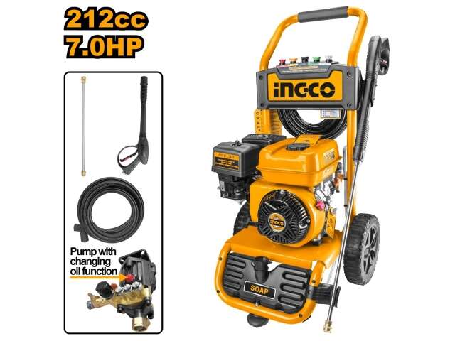 LAVADORA DE ALTA PRESSÃO DE COMBUSTÃO 7 HP INGCO GHPW2103