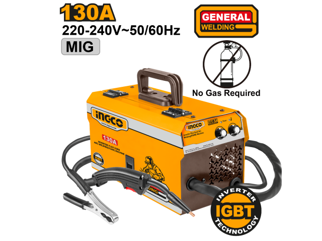 INGCO ING-FC13012 INVERSOR IGBT 130AMP SEM SOLDADOR MIG A GÁS