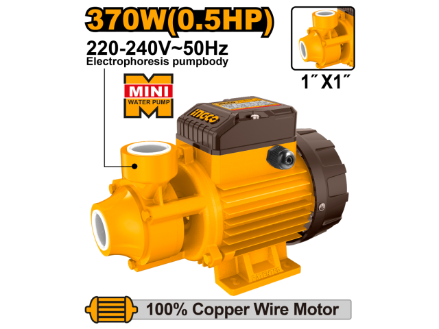 BOMBA PERIFÉRICA 370W 0,5HP INGCO VPM37028