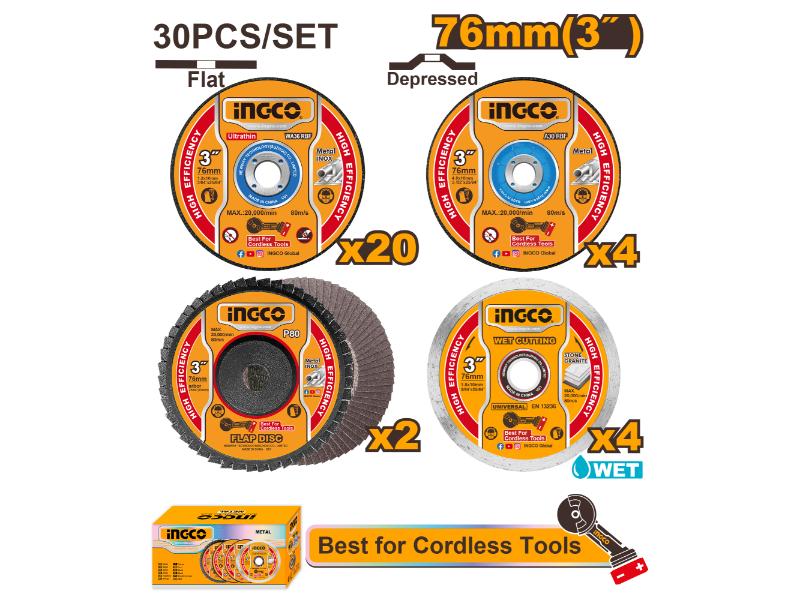 Conjunto de discos de corte e desbaste MCD07630