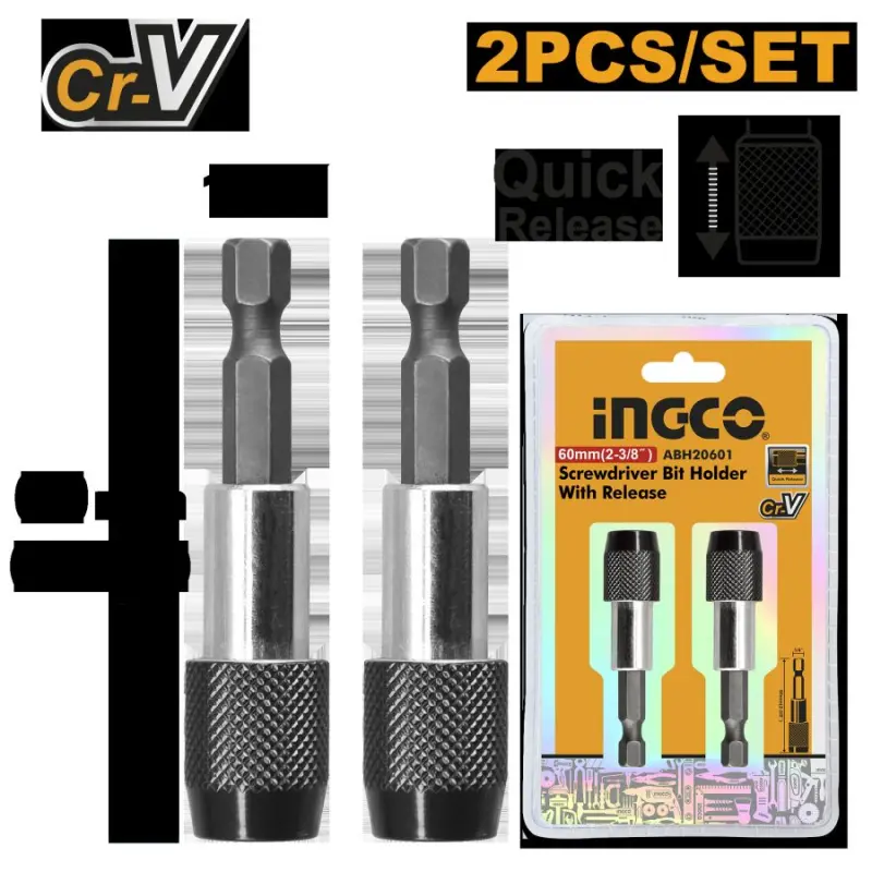 Conjunto de porta-bits Ingco 60 mm 2 peças ABH20601
