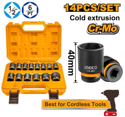 MALETA DE CHAVES DE RODA 40mm 14PCS 1/2* DR HKISSD12141	