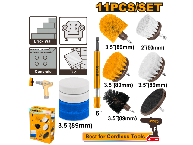 JOGO DE ESCOVAS DE LIMPEZA 11Pcs WCB1101